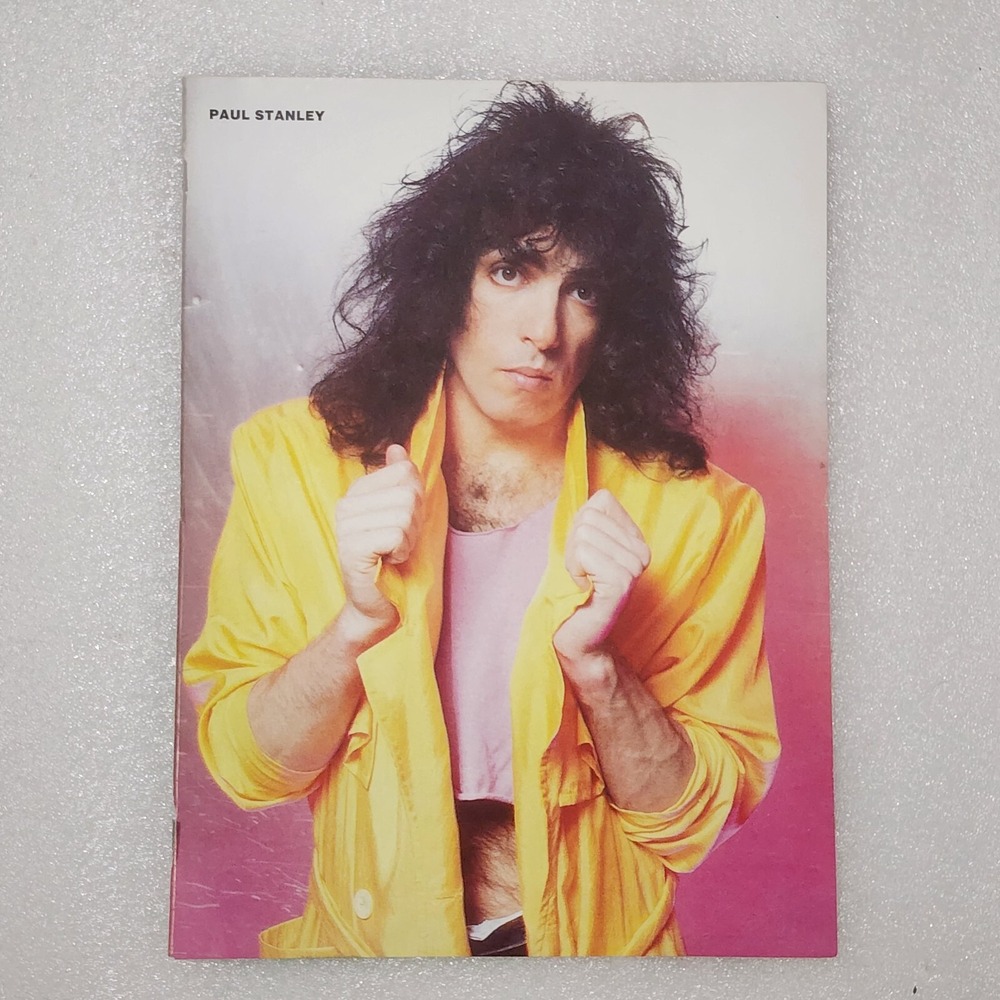 Paul Stanley KISS Yellow Jacket Vintage Poster Clipping 8x10 1990s Music Print